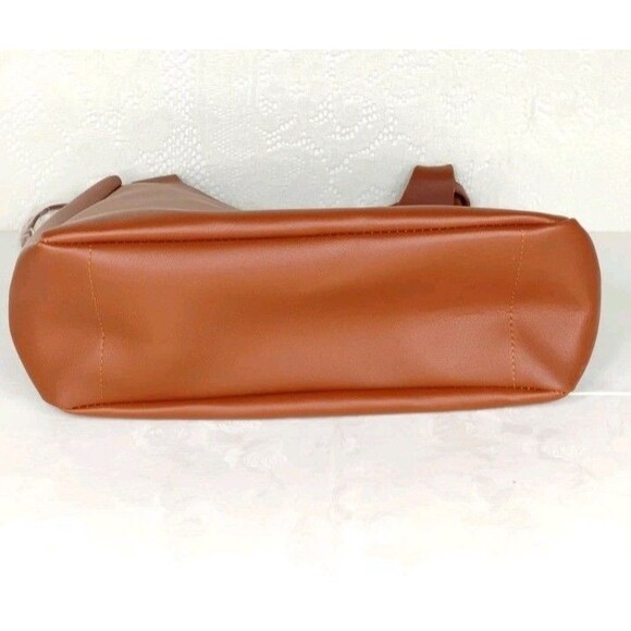 Neiman Marcus Tote Bag Large Brown Tan Faux Leather Suede Lined Purse NEW 15” - Picture 13 of 16